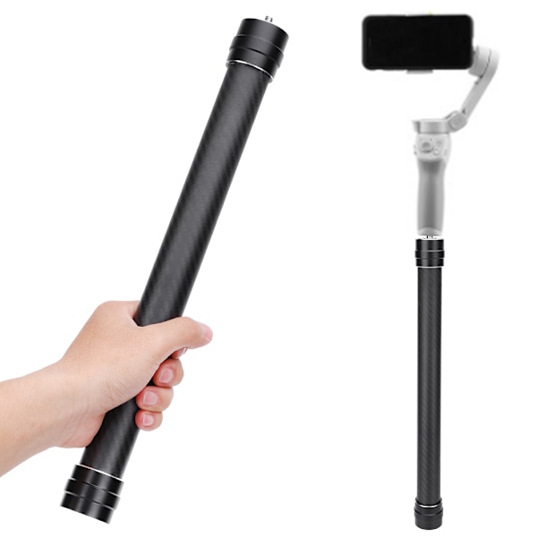 Kolfibersförlängningsstav Handhållen stabilisator Självpinne för DJI OM 4/Osmo Mobile 2 3 4