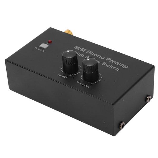 Phono-esivahvistin RCA L R -tulo ja -lähtö, taso, levysoittimen äänenvoimakkuuden säätö, 100–240 VAC, PP500