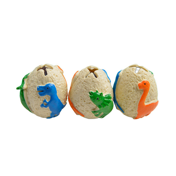 3 stk. Kreativt Klemmelegetøj Dinosauræg Fidget Legetøj Dekomprimerende Hånd til Pop Legetøj Farve Assorteret Klemmelegetøj til ADD Hånd (Hvid)