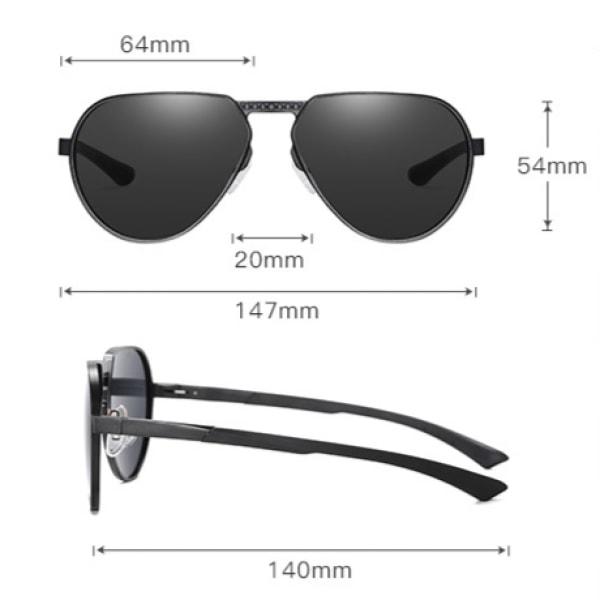 Polariserade solglasögon Herr Dam Designer Solglasögon UV-skydd