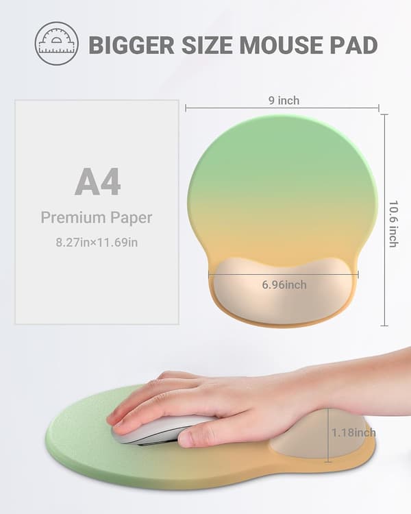 Ergonomisk Musematte med Håndleddstøtte, Komfortabel Musematte Håndleddstøtte, Lindrer Håndleddssmerter Gel Musematte, Sklisikker Gummisokkel Musematte