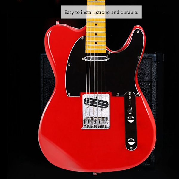 Silver Pattern med Roller Saddle TL Gitarr Bridge Dual Rail Pickup Skruvar Skiftnyckel (#2)