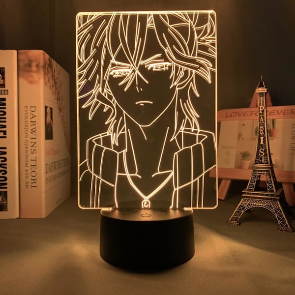 WJ Diabolik Lovers Yuma Mukami Anime LED-lys til soveværelsesindretning, natlys, børnefødselsdagsgave, natlys, 3D-lampe Diabolik Lovers