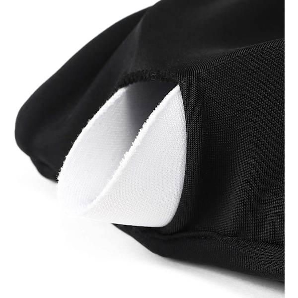 Dam One Shoulder Hög Midja Bikini Spets Upp Hög Skuren Tvådelad Baddräkt för Semester, Simning, Pool (Svart + Kokosnötsträd)M