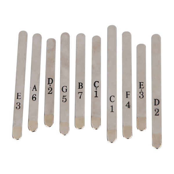 10 stk. Kalimba-nøgler 10 toner Metal Udskiftning Tommelfingerklaver Finger Percussion Nøgle