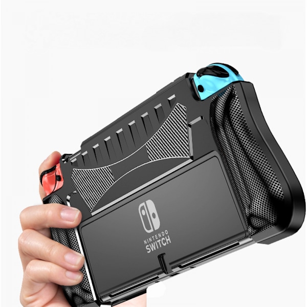 Switch oled fodral NS Nintendo OLED spelkonsol integrerat skyddsfodral TPU skyddande