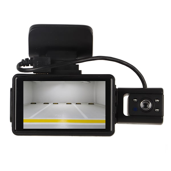 Körinspelare 3in IPS-skärm HD 360 graders rotation fram bakre dubbla objektiv G-sensor nattvision Dash Cam för bil