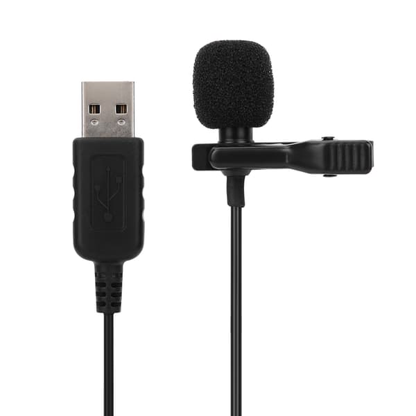 USB Clip-on Computermikrofon Omnidirektionel Mini Mikrofon Kondensator til PC