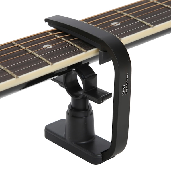 Gitarr Capo Snabbväxling Aluminiumlegering Universell Folk Trä 6 Strängar Gitarr Tillbehör Matt Svart
