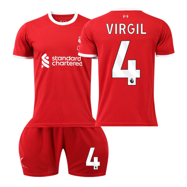 2023-2024 Liverpool Børnefodbolddragtsæt - Nr. 4 VIRGIL#XL No.4 VIRGIL #XL