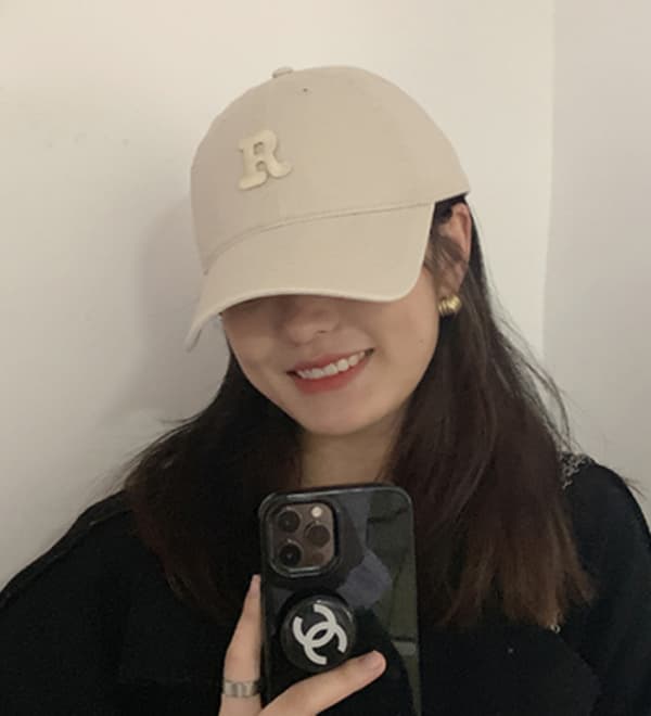 Dotpet Klassisk Logotyp Justerbar Baseballkeps för Män (Beige)