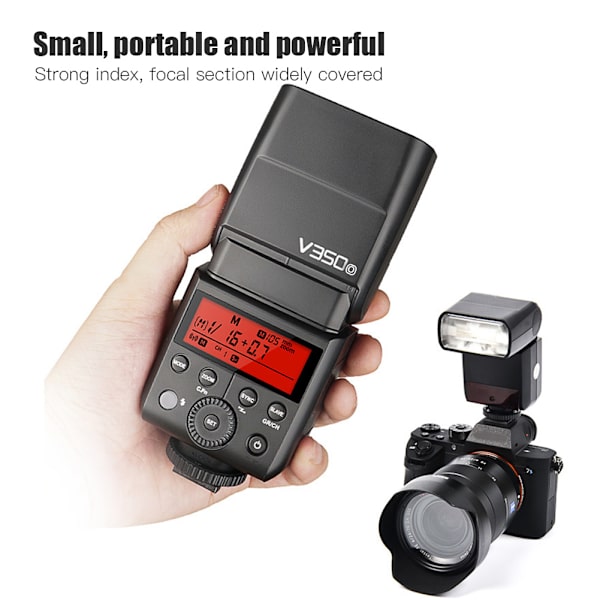 Godox V350 TTL HSS Speedlite Flash med Li-ion-batteri för Olympus AC100-240V (O)