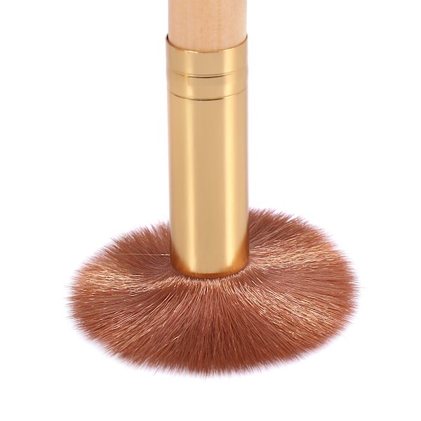 Professionell 7 st/set Makeup Foundation Contour Ögonskugga Läppborstar Trä Kosmetiskt Verktyg