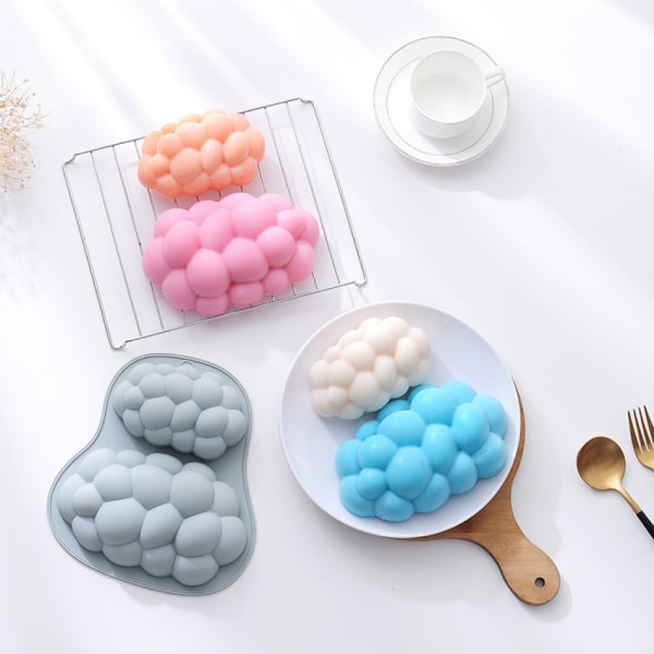 Kageform Silikone Bageplade Diy Køkken Bageform Hjælpemad Bagværk Non Stick Bageværktøj(Blå)