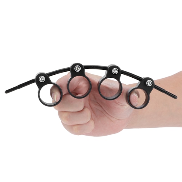 Fingerövningsinstrument Träningsfingertoppsträckare Separator HjälpverktygSvart Stor (Justerbart Spännvidd)