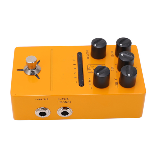 Elektrisk gitarr effektpedal stereo simulering gul metall enkel effektpedal för inspelning