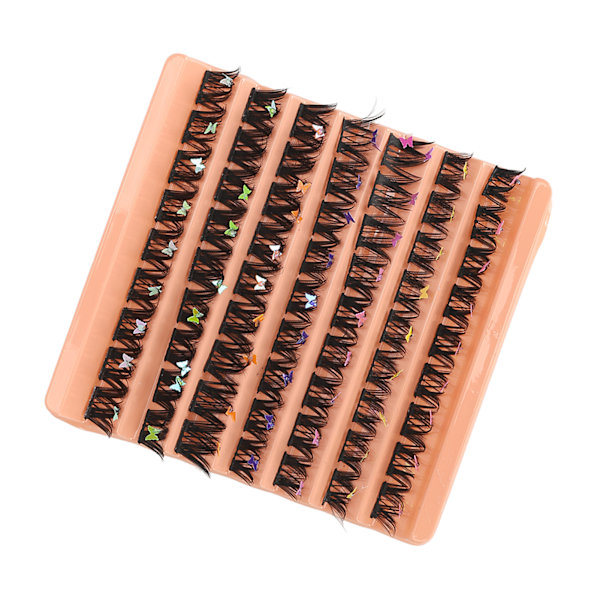 Individuelle vipper blandet 7 rader 63 klynger myke fluffy fine rot realistiske vippeextensions