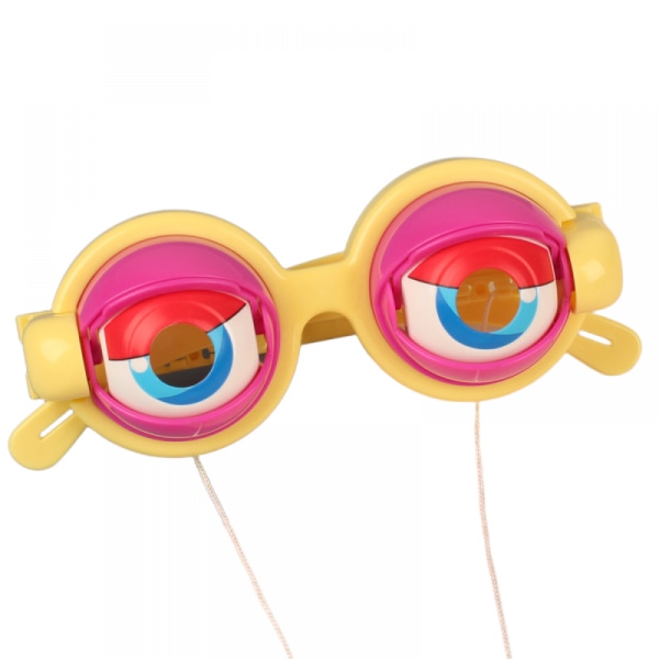 Crazy Eye Glasses för barn - Nyhet och kreativa roliga rekvisitaglasögon för lek och fester (rosa och gula)