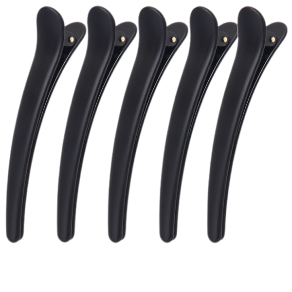 12 st delande anknäbbklämmor, klämma hårstylingklämmor Hårnål metall frisörsnitt för salongsstylingverktyg (svart)