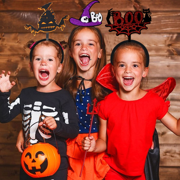 3-pack Halloween pannband dekoration rekvisita bar fest dekoration leveranser Halloween pannband huvudbonad (DD stil)