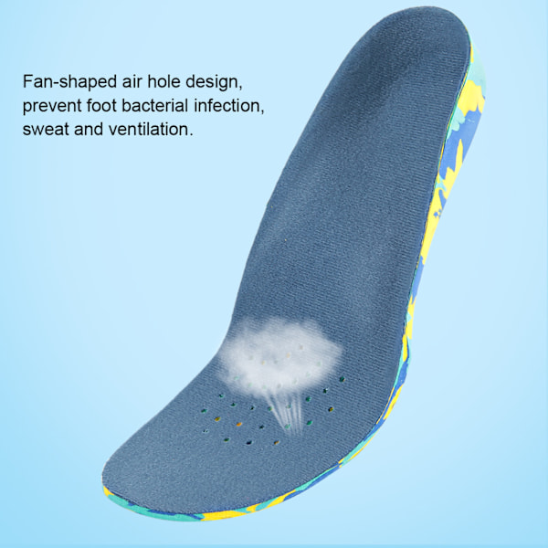 Kid Flatfoot Feet Arch Support Corrective Pain Relieve Shoes Pad Child Orthotic InsolesBlue S 23-25