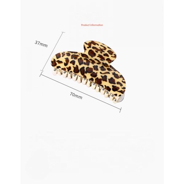 2 st Kvinnors Mode Leopard Tryck Hårklämma Enkelt Temperament Elegant Toppklämma Hårklämma-Akrylmaterial---------Lime Grön