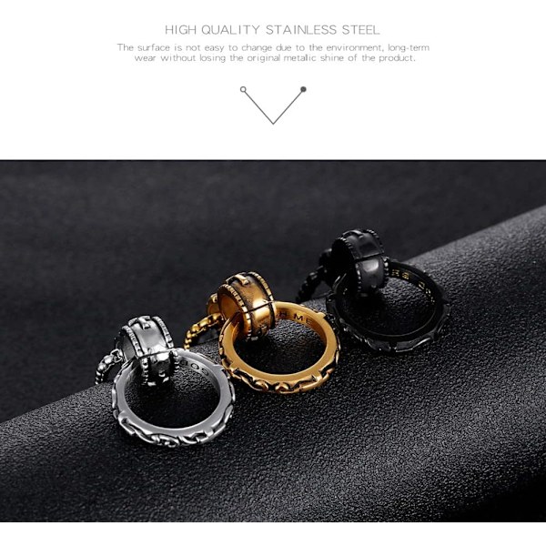 Kors Eternal Ring Vedhæng Halskæde Rustfrit Stål Vedhæng Halskæde til Mænd Kvinder Bedste Ven Halskæder M 18K Gold