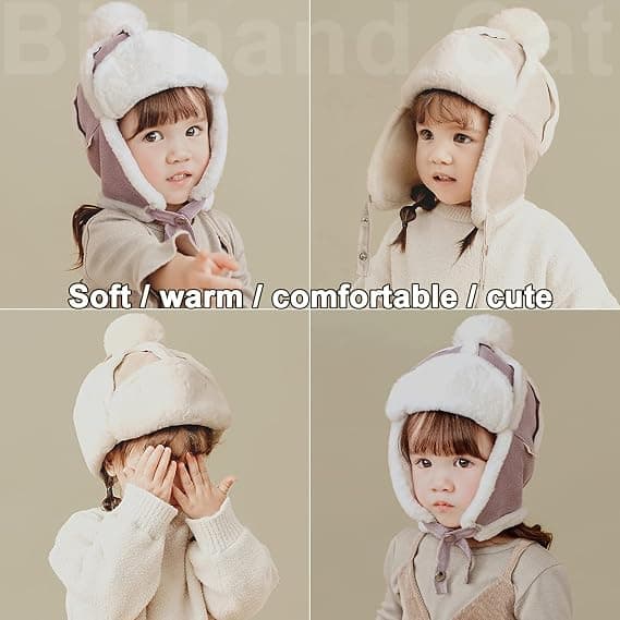 Baby Boy Ushanka Øreklapper Vinter Trooper Hat Unisex Børn Trapper Hat, 04