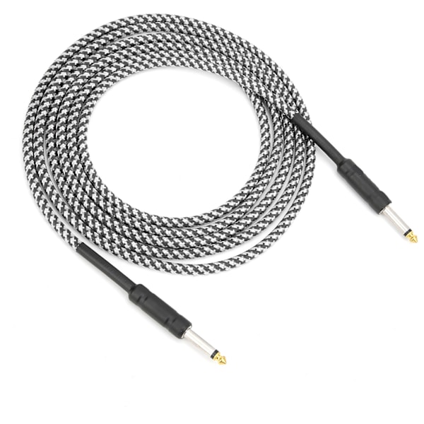 Kitara-kaapeli Punottu suojus Nikkelillä päällystetty liitin Äänikaapeli Elektroninen musiikkivälinejohto (Valkoinen)