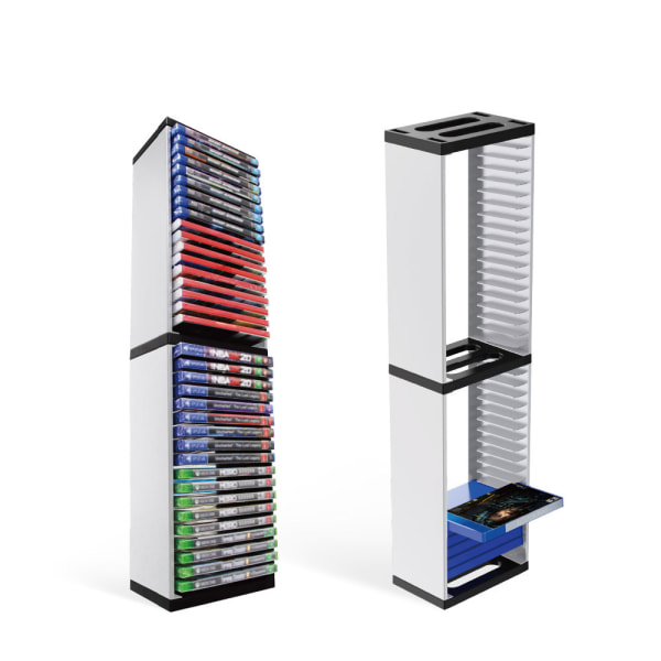 PS5 Game Holder Game Storage Organizer - 36 CD Spelhållare Disk Tower för PS5 - Game Box Storage Tower