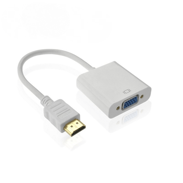 Nettverksdekoder-spiller koblet til projektorvisning HDMI til VGA-buss HD-omformer