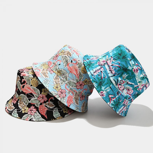 AVEKI Bucket Hat Strand Fiskare Hatt Solhatt för Kvinnor Män Vändbar Dubbelsidig Bär