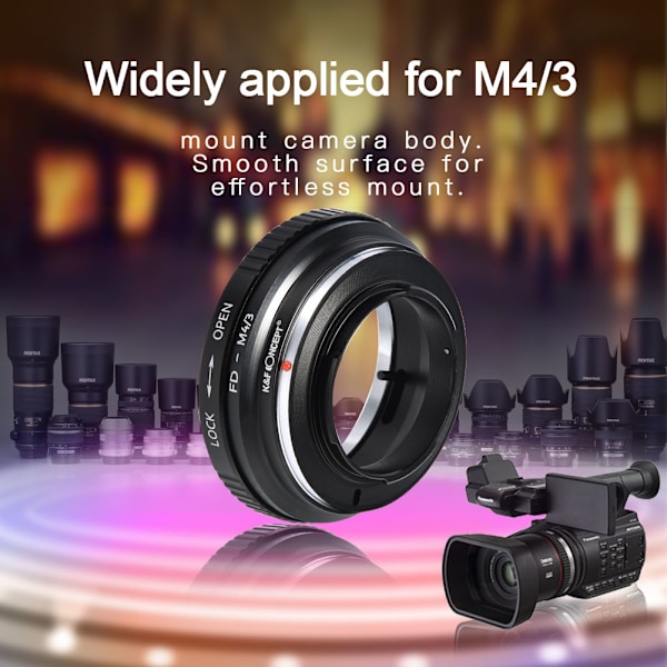 K&F Concept 1 st robust adapterring för makroobjektiv M4/3-fattning DSLR-kamera