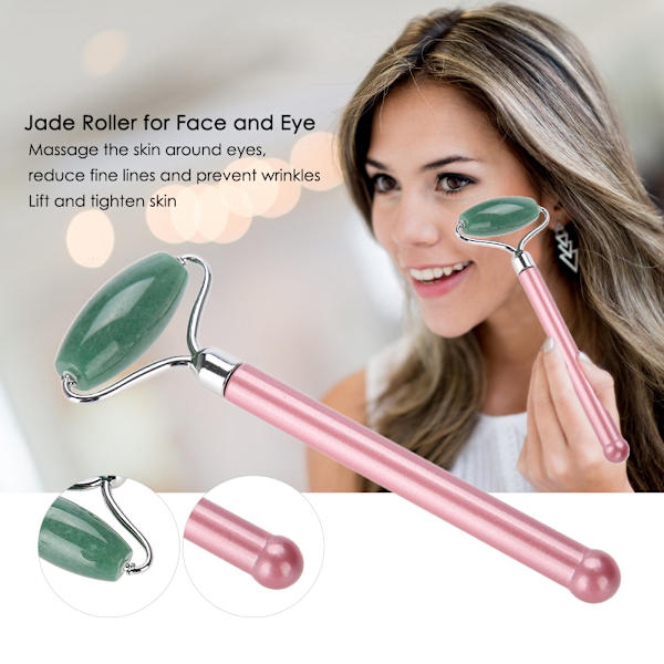 Ansigtsmassage Naturlig Enkelt Jade Rulle Ansigt Skønhed Anti Aldring Guasha Massager Ametyst