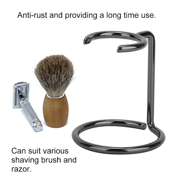 Barberhøvelstativ i rustfritt stål for barbering hjemme og på reise