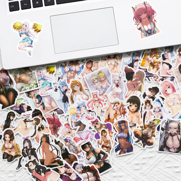 50 kpl Anime Seksi Bunny Girl Aikuisten Tarroja, Vedenkestäviä Söpöjä Tyttötarroja Kannettavalle Tietokoneelle, Puhelimen Kotelolle, iPadille, Korkearesoluutioiset Tarrat