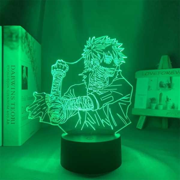 Akryl 3D Anime Lampa My Hero Academia Dabi Led Illusion Ljus för Sovrumsdekor RGB Färgglad Nattlampa Dabi Barn Julklapp Cool Manga Present