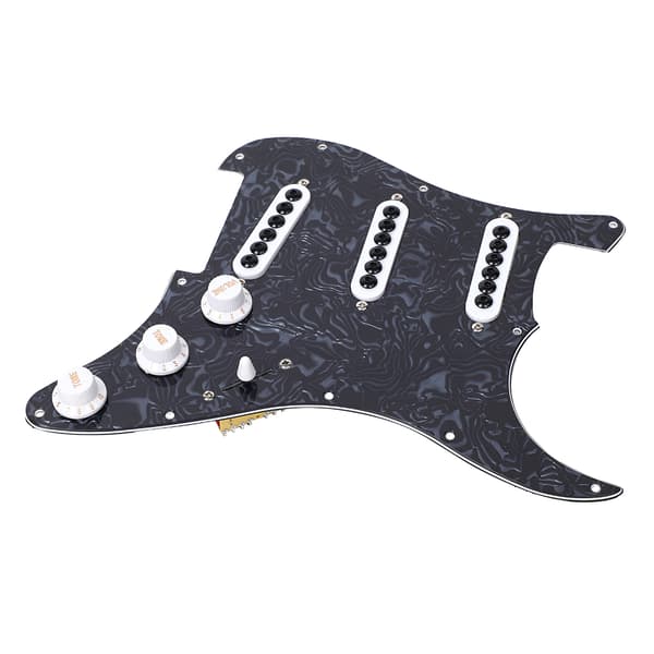 SSS Pole Justerbar Pickup Sort Perle Lastet Pickguard til ST Style Elektrisk Guitar
