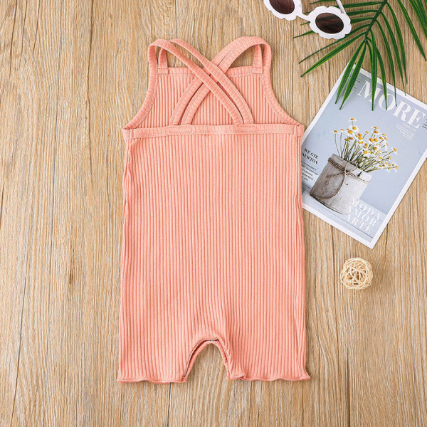 Babyflicka Romper Body - En Delig Jumpsuit - Ärmlös En Delig Babykläder Outfits Sommar --- Grön （Storlek 70）