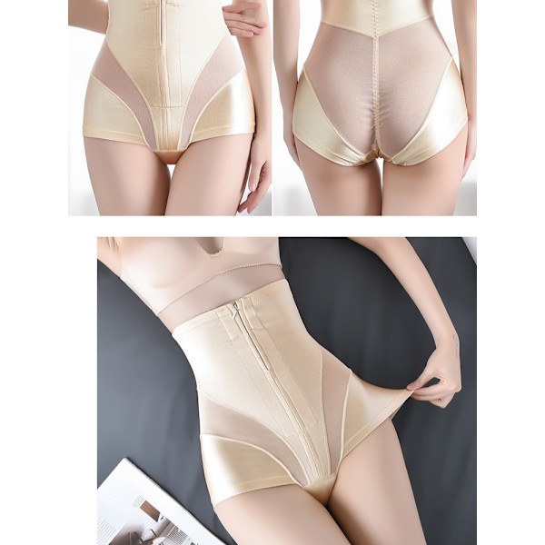 Kvinnor Hög Midja Vadderad Höftförstärkare Shapewear Shorts Stjärtlyftare Kontroll Knickers Formning Trosor Underkläder-Guld-L-(50~55KG)