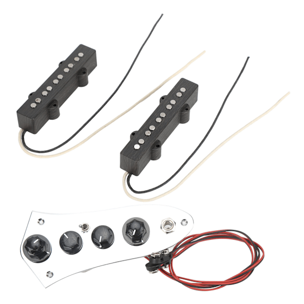 Gitar Bass Pickup Set Standard Erstatning 5 Streng Metall Plast Pick Up Kablet Bass Kontrollkort Kit