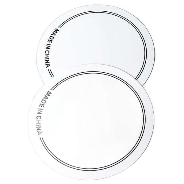 2PCS Trumhuvud Patch PET Slitstark Trumhuvud Patch Protector för Övning Prestanda Singel Pedal Vit