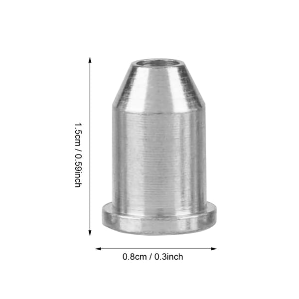 Metallisk Elektrisk Gitarrsträngguide med Skruvar Set Musikinstrument Del (Silver)