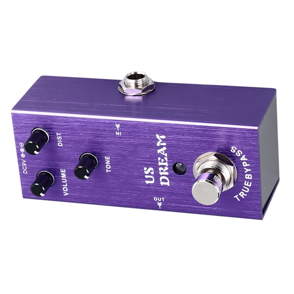 Gitarrdistorsionseffekt Metallskal Flera toner Elektrisk gitarr Effektpedal Vredjustering AN‑03 Lila