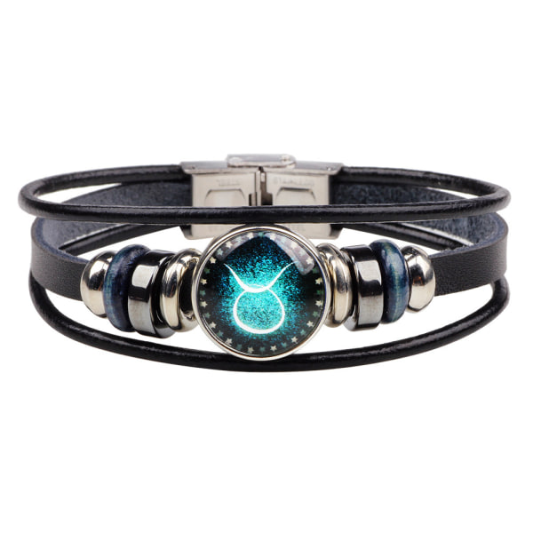 Wekity Constellation flätat rep armband - Punk legering läderarmband - Handvävt flätat rep armband Punk kedjearmband