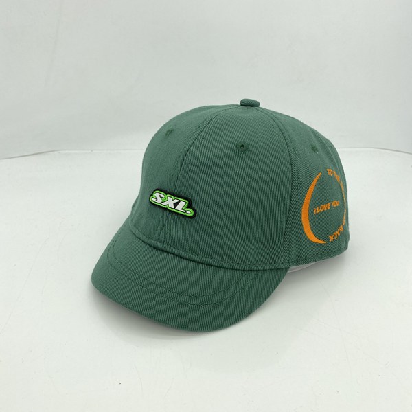 Dotpet kortbrättad cap med topp för män och kvinnor justerbar cap(grön)