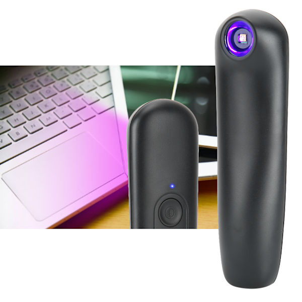USB-opladning bærbar neglekunst LED ultraviolet rengøringslampe håndholdt UV rengøringspind sort