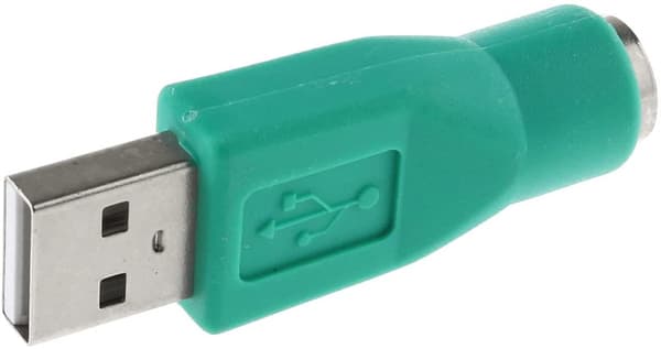USB til PS2-adapter Grøn PS/2 Han til USB Hun Konverteringsadapter til Mus og Tastatur