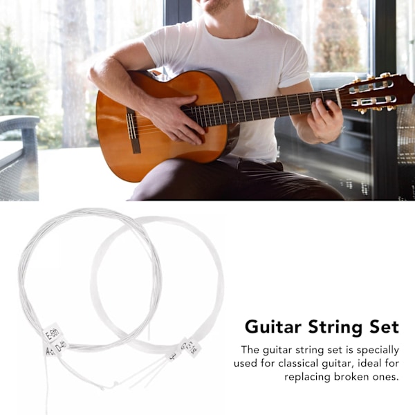 Klassiske gitarstrenger 28 til 43 måler Anti Rust Coating Clear Stable Nylon gitarstrengsett