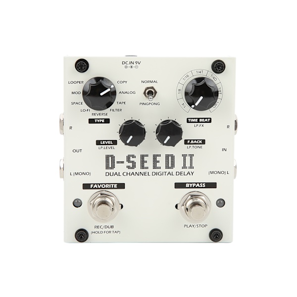 Multi Pedal Effekt 2 Kanal Digital Delay Stereo Looper 8 Lägen för Elgitarr